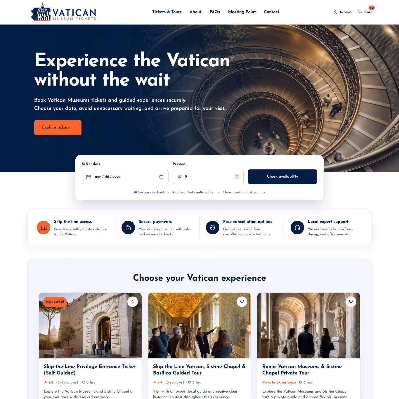 Vatican Museum Tickets Website Preview