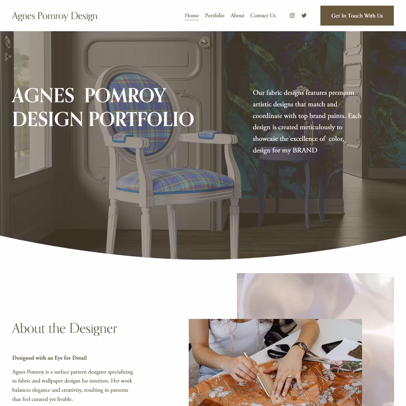 Agnes Pomroy Interiors Website Preview