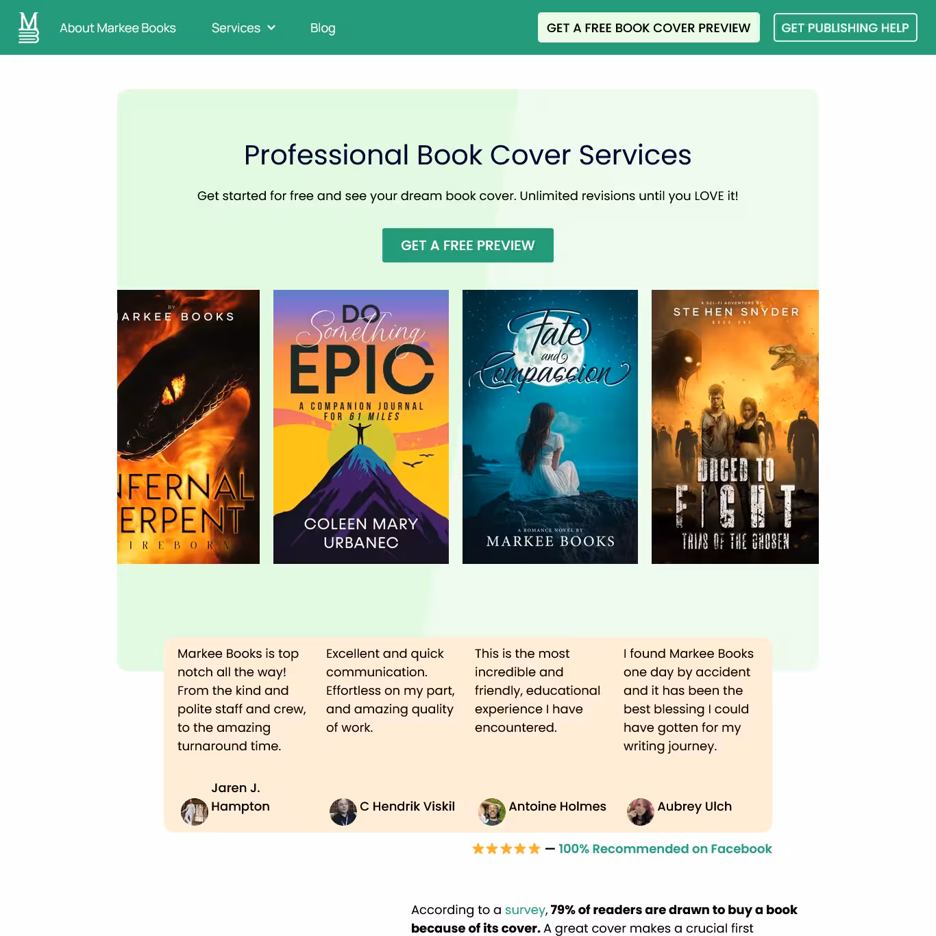 Markee Books Website Preview