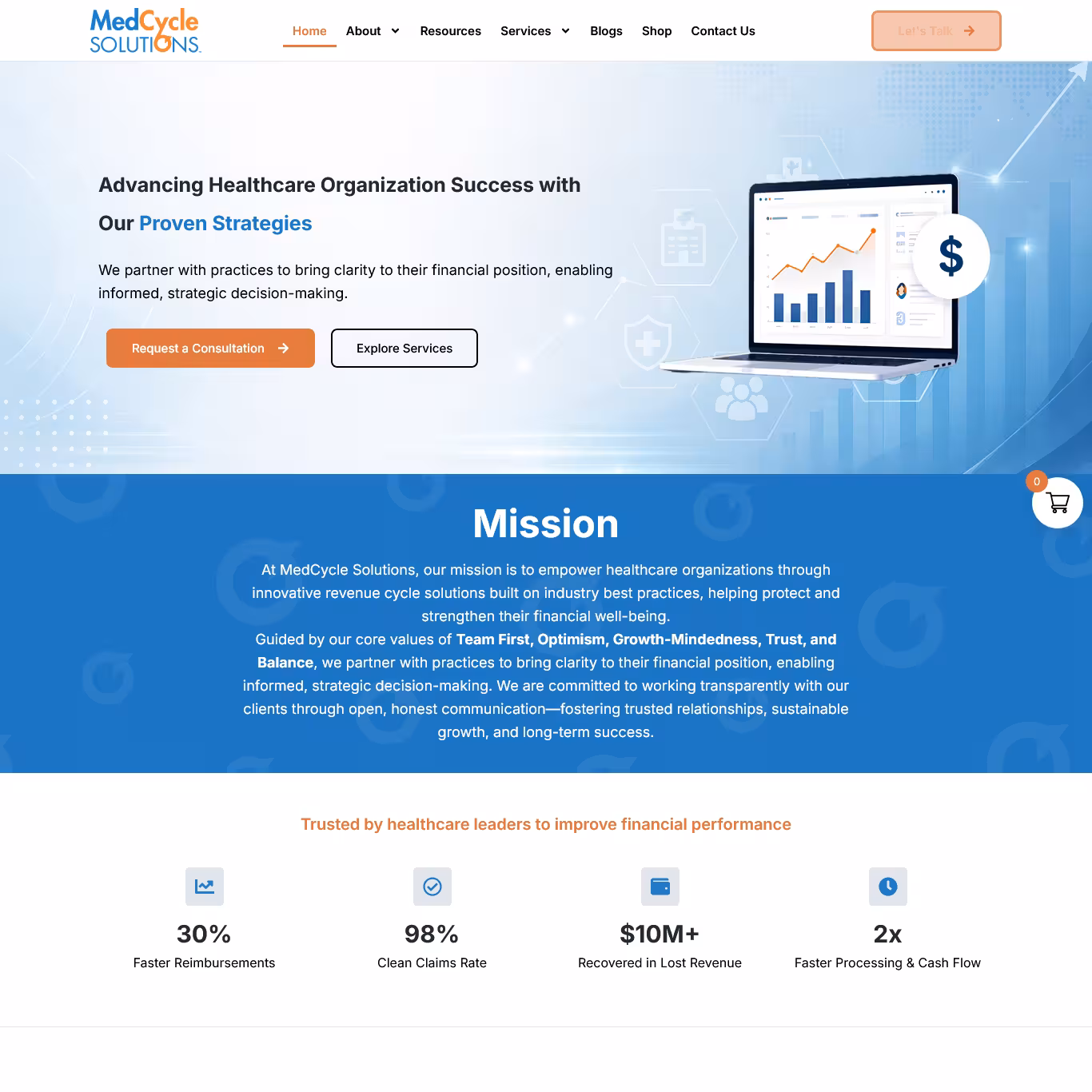 MedCycle Solutions Website Preview