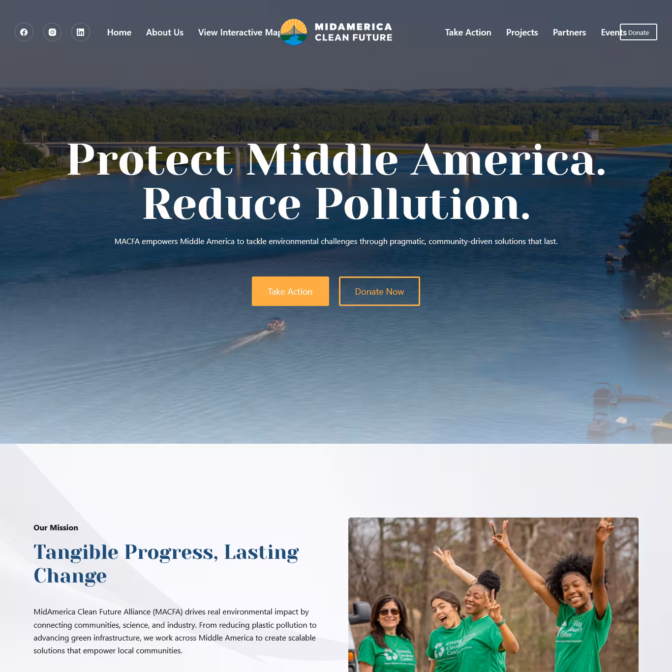 Mid America Clean Future Alliance Website Preview