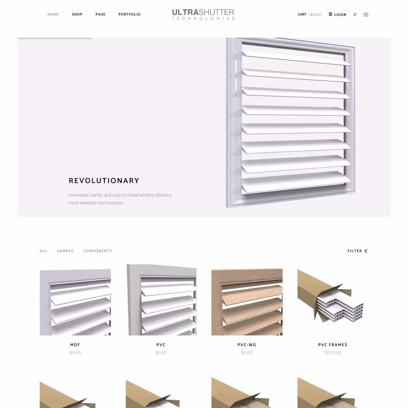 Ultra Shutter Website Preview