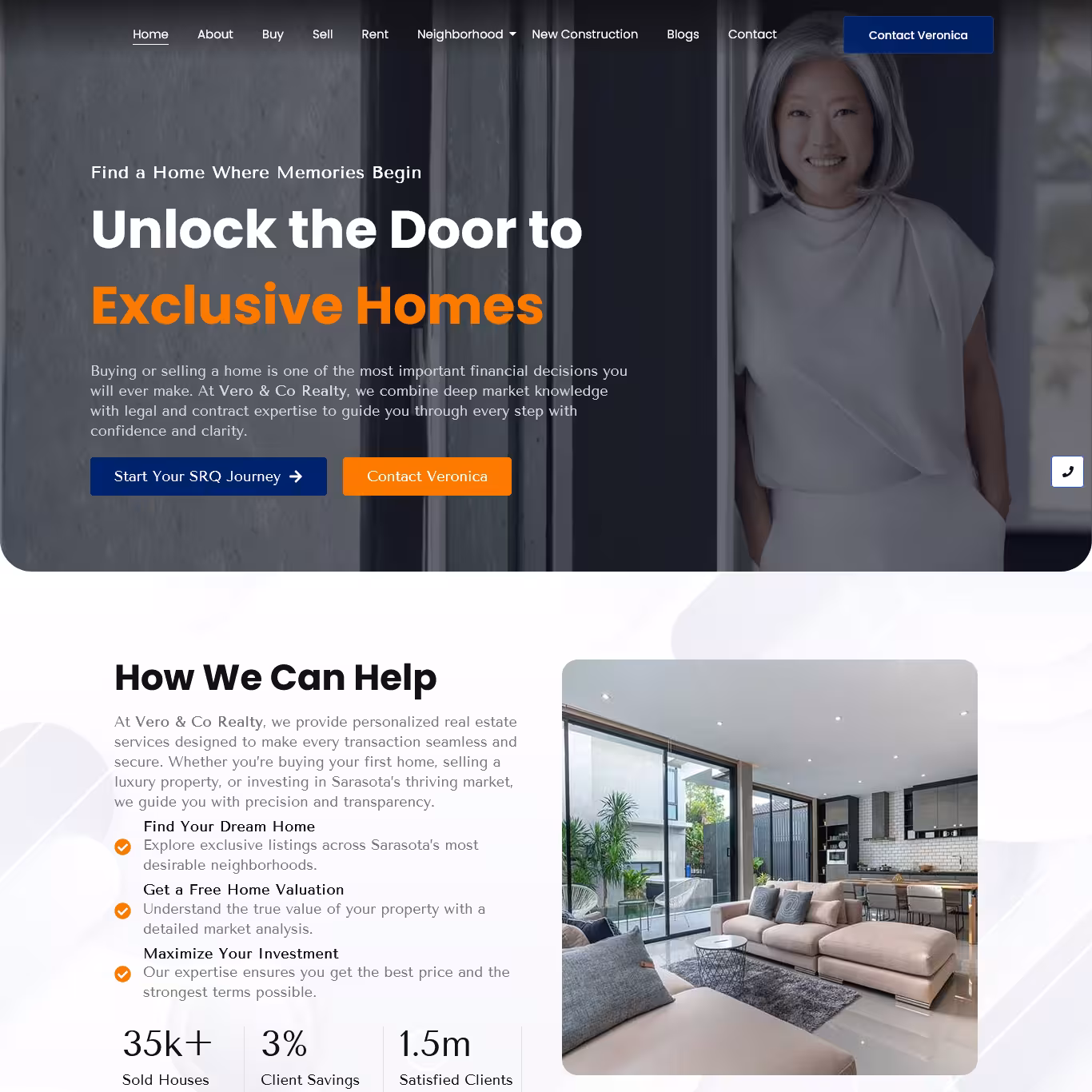 Vero and Co Realty Website Preview